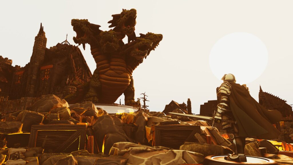 Un guerrero desesperado, mira a los ojos a su enemigo, pero tiene demasiados...